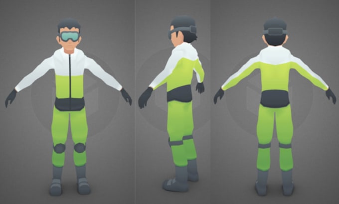 create modular stylized low poly 3d models toon style