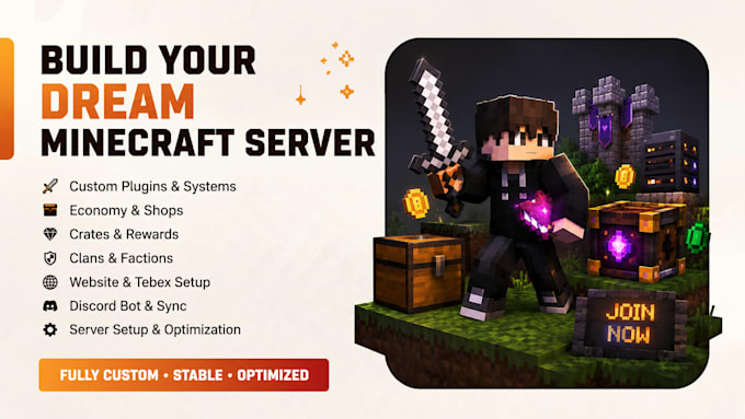 develop custom minecraft plugins for your server