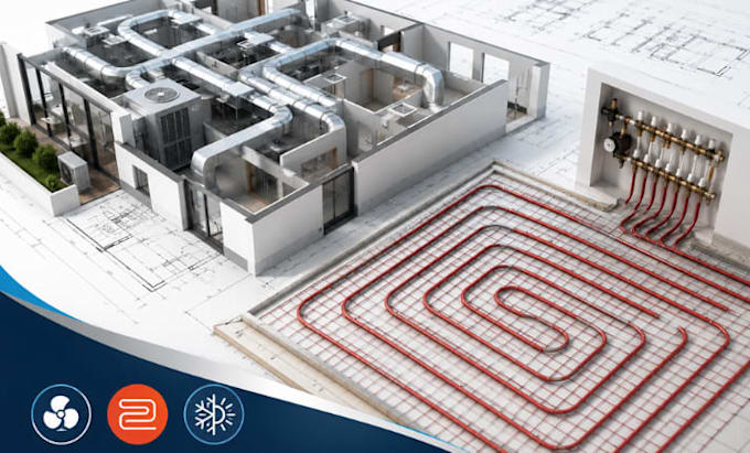 design your hvac ductwork and manual j load calculation and underfloor heating
