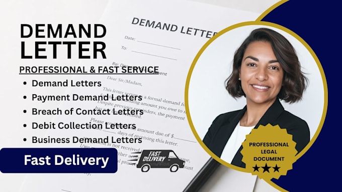 draft a professional demand letter for payment, refund, or contract disputes