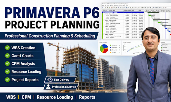 create primavera p6 CPM construction schedule