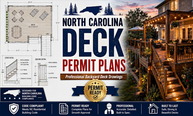 create north carolina deck permit drawings and plans