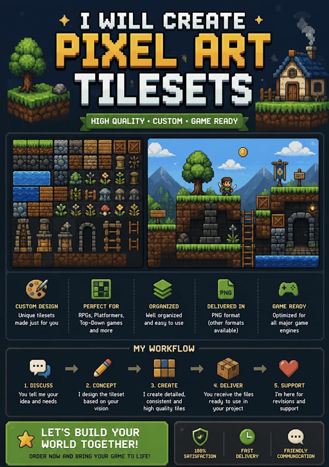 make pixel games tilesets
