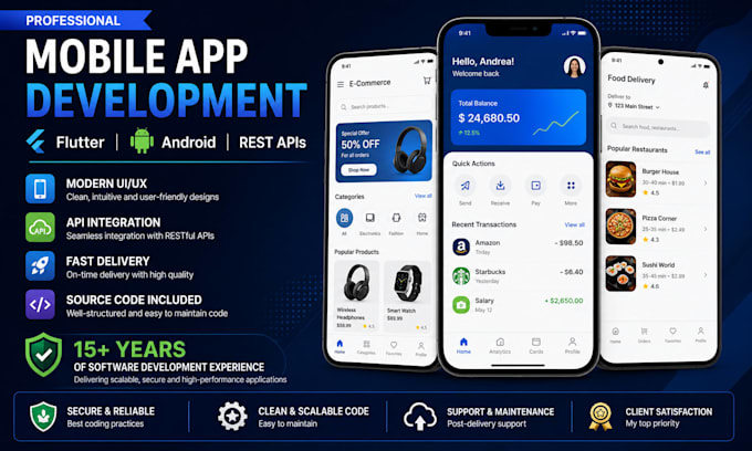develop mobile applications with flutter and sql