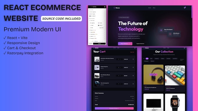 build a modern react ecommerce frontend website
