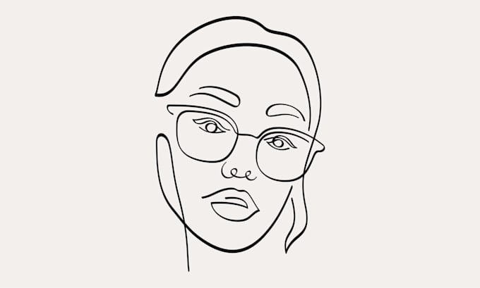 draw a line art portrait from a photo, without using ai