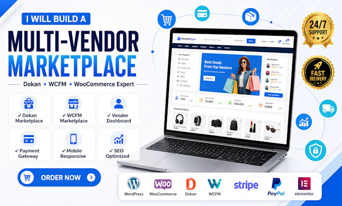 multi vendor ecommerce marketplace website with dokan and wcfm