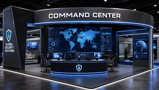 create 3d booth design command center booth security expo booth concepts