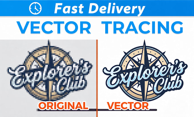 professionally convert, redraw, trace, and recreate your logo or image