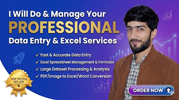 professional excel, word, PDF data entry service fast
