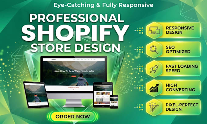 build secure shopify store design, shopify dropshipping store, shopify website