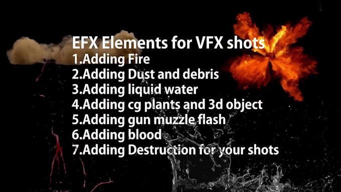 create realistic vfx fire explosion, destruction, action effect, smoke, gun shot