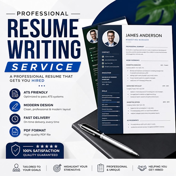 create a professional resume or CV