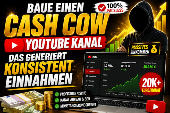 baue einen cash cow youtube kanal das generiert konsistent einnahmen