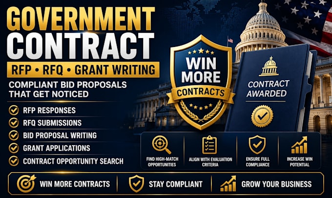 government contract rfp rfq response bid proposal grant writing