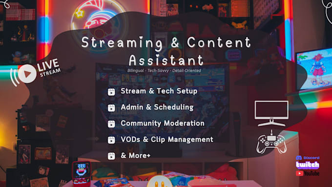 be your streamer and content creator virtual assistant