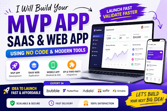 build your bubble oi, mvp app, saas web application and mobile app