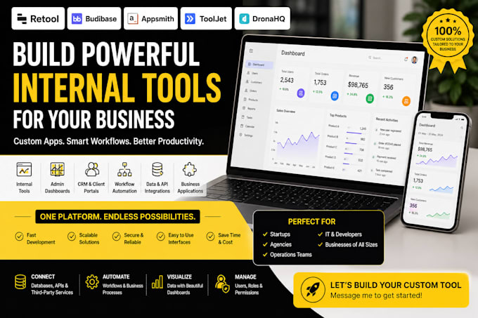 build retool budibase appsmith tooljet and dronahq applications