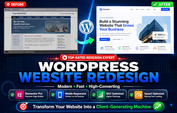 develop, rebuild wordpress website, rebuild wordpress website development