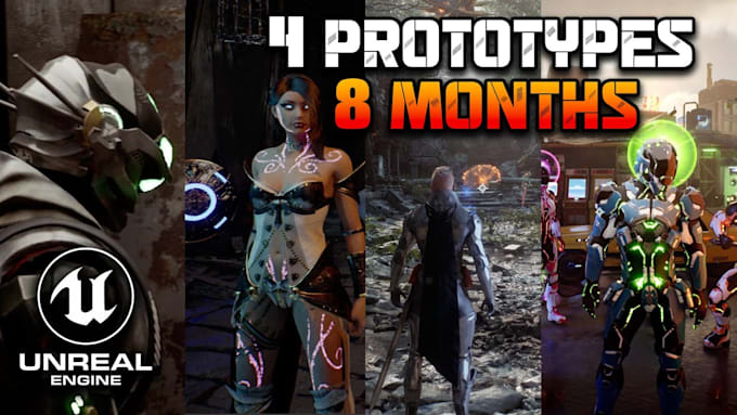 develop unreal engine game, VR game and game prototype, multiplayer game fps rpg
