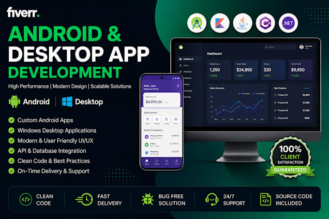 build custom android apps and desktop software