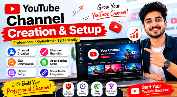 create and professionally setup your youtube channel