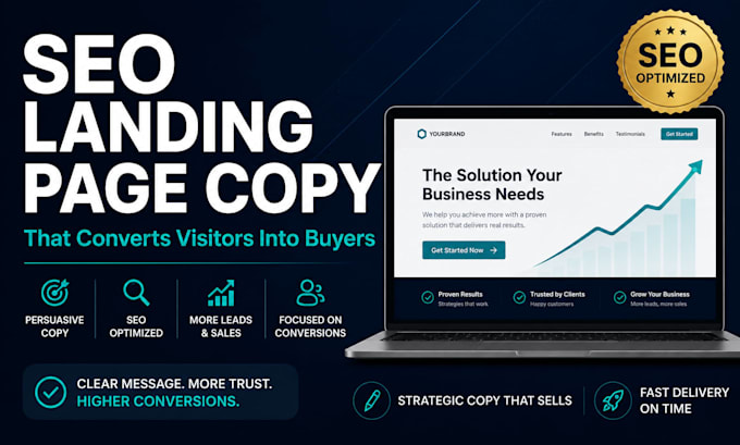 write SEO optimized website and landing page content