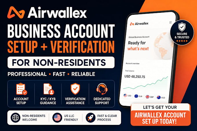 set up and verify your airwallex business account for non residents fast