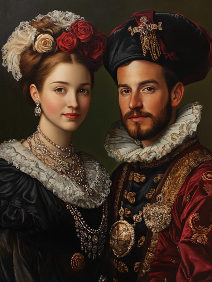 do your romantic royal couple portrait
