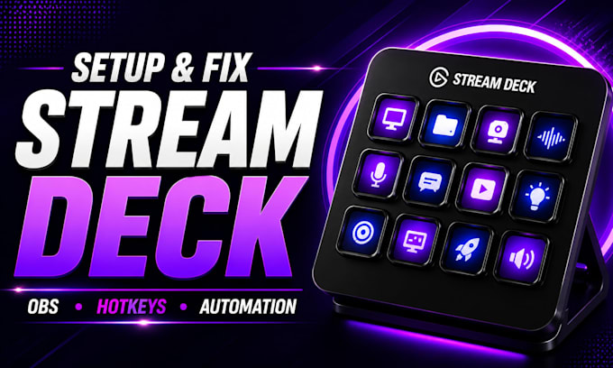 setup and fix elgato stream deck for obs automation,hotkeys and macros