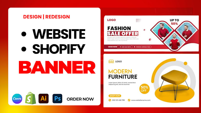 design website banner redesign website banner design shopify banner redesign web