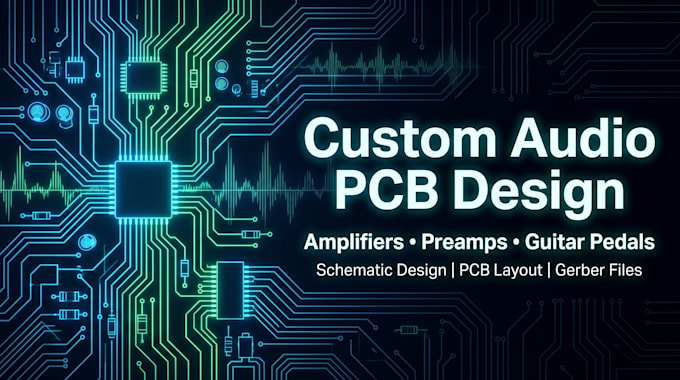 design custom audio amplifier preamp guitar pedal schematic and pcb