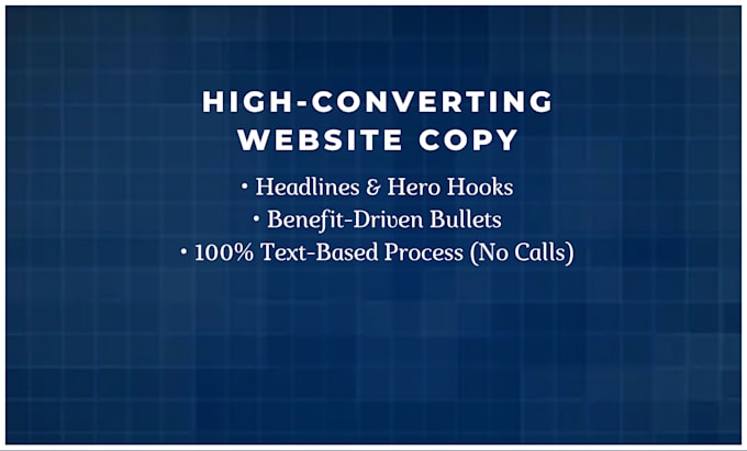 write high converting website headlines and landing page copy