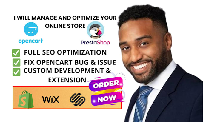 fix bug SEO and develop prestashop opencart bigcommerce store shift4shop shopify