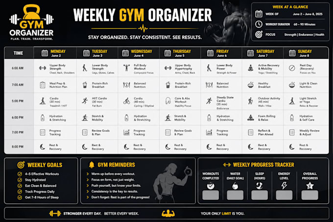 make you a organized schedule