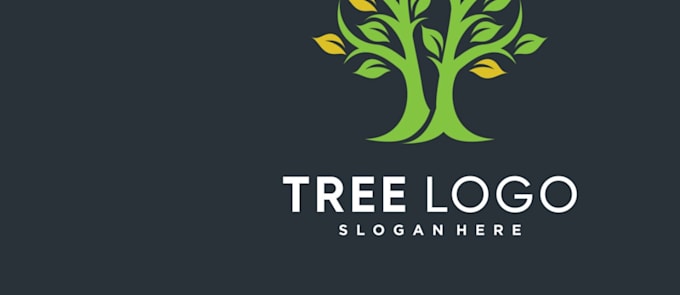 design a professional modern tree, leaf logo