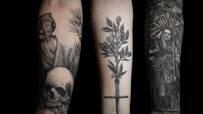draw custom anime tattoo design