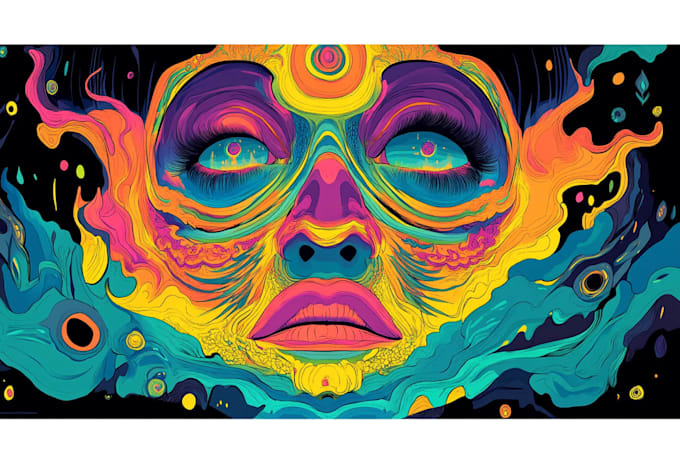 create psychedelic and trippy t shirt style