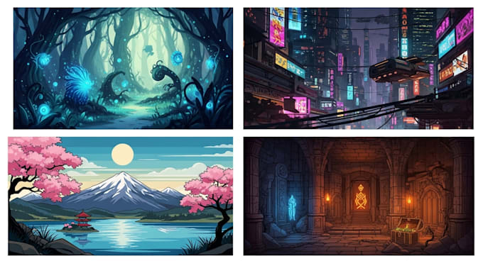 create illustrations and environments for your project