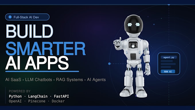 build an ai app, ai saas, ai chatbot, and llm powered web solution using python