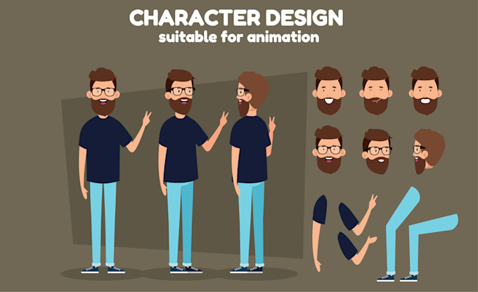 design animation assets and puppets with separated vector layers