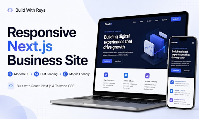 build a responsive nextjs business website