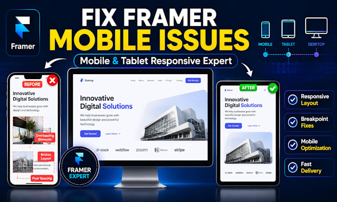 fix framer mobile and tablet responsive design issues