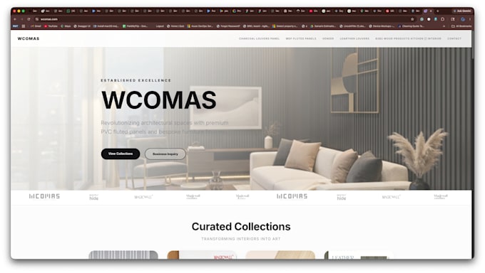 develop a complete business website with a dynamic admin panel