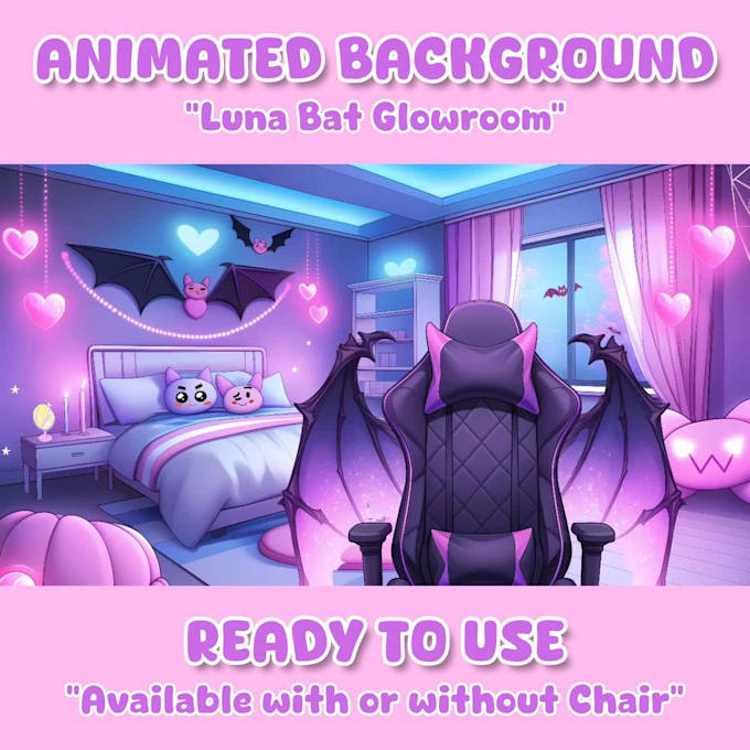 design custom anime vtuber backgrounds, streaming rooms, overlays, live2d