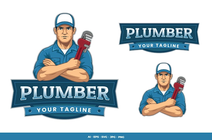create a clean and modern handyman service logo
