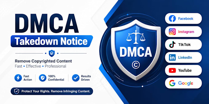 send dmca takedown notice to remove copyright violating content