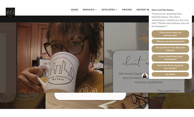 design a professional wordpress mobile notary website with appointment booking