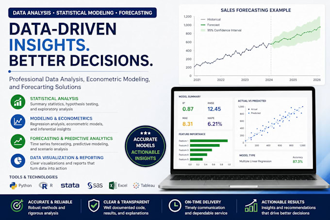 perform data analysis statistical modeling and forecasting