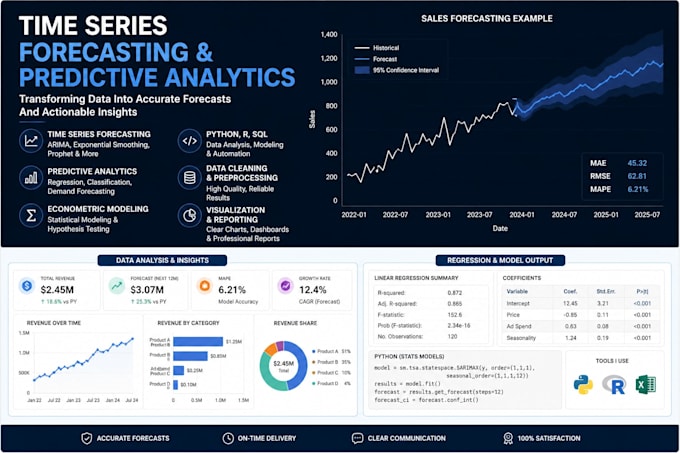 perform time series forecasting predictive analytics and econometrics